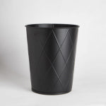 MODA AT HOME ENTERPRISES LTD Harlequin Bathroom Waste Basket, Black HOUSEWARES MODA AT HOME ENTERPRISES LTD