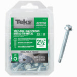 TEKS Teks 21356 Screw, #14 Thread, 2-1/2 in L, Coarse Thread, Hex Drive, Self-Drilling, Self-Tapping Point, Steel, Zinc HARDWARE & FARM SUPPLIES TEKS