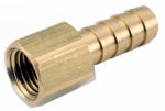 ANDERSON METALS CORP Brass Barb Insert, Lead Free, 1/4 Hose ID x 1/4 In. FPT