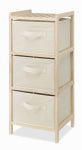 WHITMOR 3-Drawer Chest, Wood Frame, Fabric Bins, 11 x 10 x 25. 5 In. HOUSEWARES WHITMOR