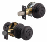 ASSA ABLOY AMERICAS RESIDENTIALINC. Venetian Bronze Juno Knob/ Single Cylinder Deadbolt Combo Pack