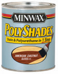 MINWAX Minwax 214754444 Waterbased Polyurethane Stain, Gloss, Liquid, American Chestnut, 0.5 pt, Can PAINT MINWAX