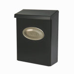SOLAR GROUP Gibraltar Mailboxes Designer Series DVK00000 Mailbox, 440 cu-in, Galvanized Steel, Powder-Coated, Black, 9.7 in W HARDWARE & FARM SUPPLIES SOLAR GROUP