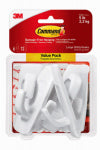 COMMAND Command 17003-6ES Large Hook, 5 lb, 1-Hook, Plastic, White HARDWARE & FARM SUPPLIES COMMAND