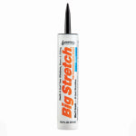 SASHCO SEALANTS Big Stretch Rubber Sealant, Water-Based Acrylic, Black, 10.5-oz.