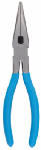 CHANNELLOCK Channellock 317 Nose Plier, 8 in OAL, 2-1/4 in Jaw Opening, Blue Handle, Ergonomic Handle, 7/8 in W Jaw, 2.36 in L Jaw TOOLS CHANNELLOCK