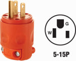 LEVITON MFG CO 15A ORG GRD CORD PLUG ELECTRICAL LEVITON MFG CO