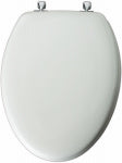 MAYFAIR Mayfair 144CP-000 Toilet Seat, 18-1/2 in L, Elongated, Molded Wood, White PLUMBING, HEATING & VENTILATION MAYFAIR
