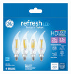 GE GE Industrial Solutions 45567 LED Bulb, Decorative, 200 Lumens, 2.5 W, CAC Lamp, E12 Lamp Base, Dimmable, Clear ELECTRICAL GE