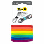 WRAP IT STORAGE Wrap-It Storage 516-SB-MC Super-Stretch Band, Silicone, Assorted