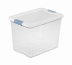 STERILITE Sterilite 14958006 Latching Box, Plastic, Clear/White, 16-1/4 in L, 11-1/4 in W, 11-5/8 in H HOUSEWARES STERILITE