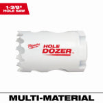 MILWAUKEE Milwaukee Hole Dozer 49-56-0072 Hole Saw, 1-3/8 in Dia, 1-5/8 in D Cutting, 5/8-18 Arbor, Bi-Metal Cutting Edge TOOLS MILWAUKEE