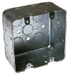 RACO INCORPORATED 2 Gang Electrical Box, Drawn Corners, 2-1/8 x 4 In. Square ELECTRICAL RACO INCORPORATED