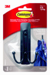 3M COMPANY Decorative Double Hook, Matte Black, 4-Lb.