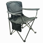 ZENITHEN HK LIMITED Padded Arm Chair, Oversized, Black Polyester