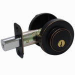 TAIWAN FU HSING INDUSTRIAL CO Contemporary Round Deadbolt, Aged Bronze HARDWARE & FARM SUPPLIES TAIWAN FU HSING INDUSTRIAL CO