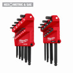 MILWAUKEE ELECTRIC TOOL CORP 22-Pc. L-Style Hex Key Set, Ball End, Metric & SAE