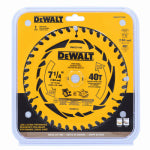 BLACK & DECKER/DEWALT Circular Saw Blade, 40T, 5/8 in Arbor, 7-1/4 In.