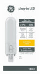 GE GE 93131928 LED Light Bulb, T10 Lamp, 9 W Equivalent, G23 Lamp Base, Soft White, 2700 K Color Temp ELECTRICAL GE