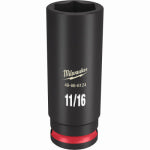 MILWAUKEE Milwaukee SHOCKWAVE Impact Duty Series 49-66-6124 Deep Impact Socket, 11/16 in Socket, 3/8 in Drive, Square Drive TOOLS MILWAUKEE