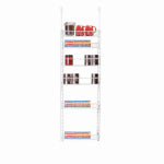 PANACEA PRODUCTS CORP 6-Shelf Over-The-Door Organizer, White Steel, 54.5 x 17.5 x 5 In.