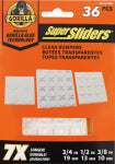 SHEPHERD HDWE. PROD., LLC. Super Sliders 36 piece Clear Round Bumpers Assortment