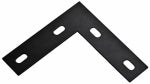 ASSA ABLOY AMERICAS RESIDENTIALI NC Flat Corner Brace, Black Steel, 1-1/2 x 6-1/2 In.