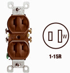 LEVITON MFG CO BRN DUPLEX OUTLET ELECTRICAL LEVITON MFG CO