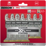ARROW FASTENER CO Titanium Metal/Wood Oscillating Tool Blades, Assorted 6-Pk.