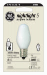 GE GE 27980 Night Light Bulb, 5 W, E12 Candelabra Lamp Base, C7 Lamp, White Light ELECTRICAL GE
