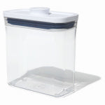 OXO INTERNATIONAL Good Grips POP Food Storage Container, Clear Plastic Rectangle, 1.2 Qt.