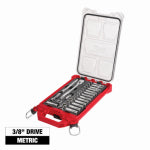 MILWAUKEE ELECTRIC TOOL CORP 32-Pc. Metric Ratchet & Socket Set with Packout Organizer, 3/8 In. Drive