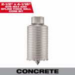 MILWAUKEE ELECTRIC TOOL CORP SDS Max & Spline Carbide Tip Core Bit, Thick Wall, 2-1/2 In. TOOLS MILWAUKEE ELECTRIC TOOL CORP