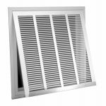 AMERICAN METAL PRODUCTS Lanced Return Air Filter Grille, Steel, White, 20 x 20-In.