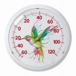 TAYLOR PRECISION PRODUCTS Rainbow Hummingbird Dial Thermometer, 13.25 In.