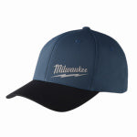 MILWAUKEE ELECTRIC TOOL CORP Workskin Performance Logo Fitted Hat, Blue, S/M