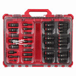 MILWAUKEE ELECTRIC TOOL CORP 36-Pc. Shockwave Deep 6-Point SAE & Metric Impact Socket Set & Packout Organizer, 3/8 In. Drive