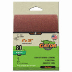 GATOR Gator 3191 Sanding Belt, 4 in W, 36 in L, 80 Grit, Medium, Aluminum Oxide Abrasive TOOLS GATOR
