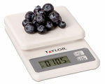 TAYLOR Taylor 3817 Kitchen Scale, 11 lb Capacity, LCD Display, White, g, lb, oz HOUSEWARES TAYLOR