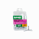 SPAX #8 x 2" Exterior / Interior Trim Head Wood Composite PVC Screws White Powertrim Torx T-Star Plus (100 EA)  Double Tread