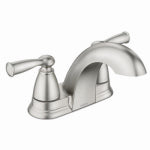 MOEN Moen Banbury 84942SRN Series Centerset Bathroom Faucet, Low Arc Spout, Brushed Nickel, 4-11/16 in, 1.2 gpm, Metal PLUMBING, HEATING & VENTILATION MOEN