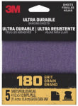 3M COMPANY Ultra Durable Power Sanding 1/4 Sheet, 180 Grit, 5-Pk.