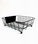 PANACEA PRODUCTS CORP Dish Drainer, Black, 17.5 x 14 In. HOUSEWARES PANACEA PRODUCTS CORP