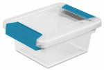 STERILITE Sterilite 19698606 Clip Box, Plastic, Blue Aquarium/Clear, 6-5/8 in L, 5 in W, 2-3/4 in H HOUSEWARES STERILITE