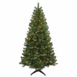 PULEO ASIA LIMITED Artificial Tacoma Pre-Lit Christmas Tree, 200 Clear Lights, 6 Ft.