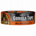 GORILLA Gorilla 105629 Gorilla Tape, 30 yd L, 1.88 in W, Polyethylene Coated Cloth Backing, Black