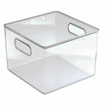 INTERDESIGN INC Storage Bin, Clear Plastic, 8 x 8 x 6 In. HOUSEWARES INTERDESIGN INC