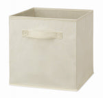 WHITMOR Fabric Storage Cube, Collapsible, Latte Color, 10.5 x 10.5 x 11 In. HOUSEWARES WHITMOR