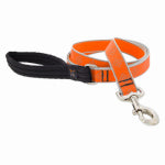LUPINE INC Dog Leash, Reflective Orange Diamond Pattern, 1-In. x 6-Ft.