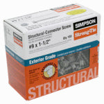 SIMPSON STRONG TIE Connector Screw, #9 x 1-1/2 In.